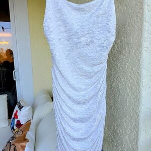 City Studio Strapless Textured White Dress